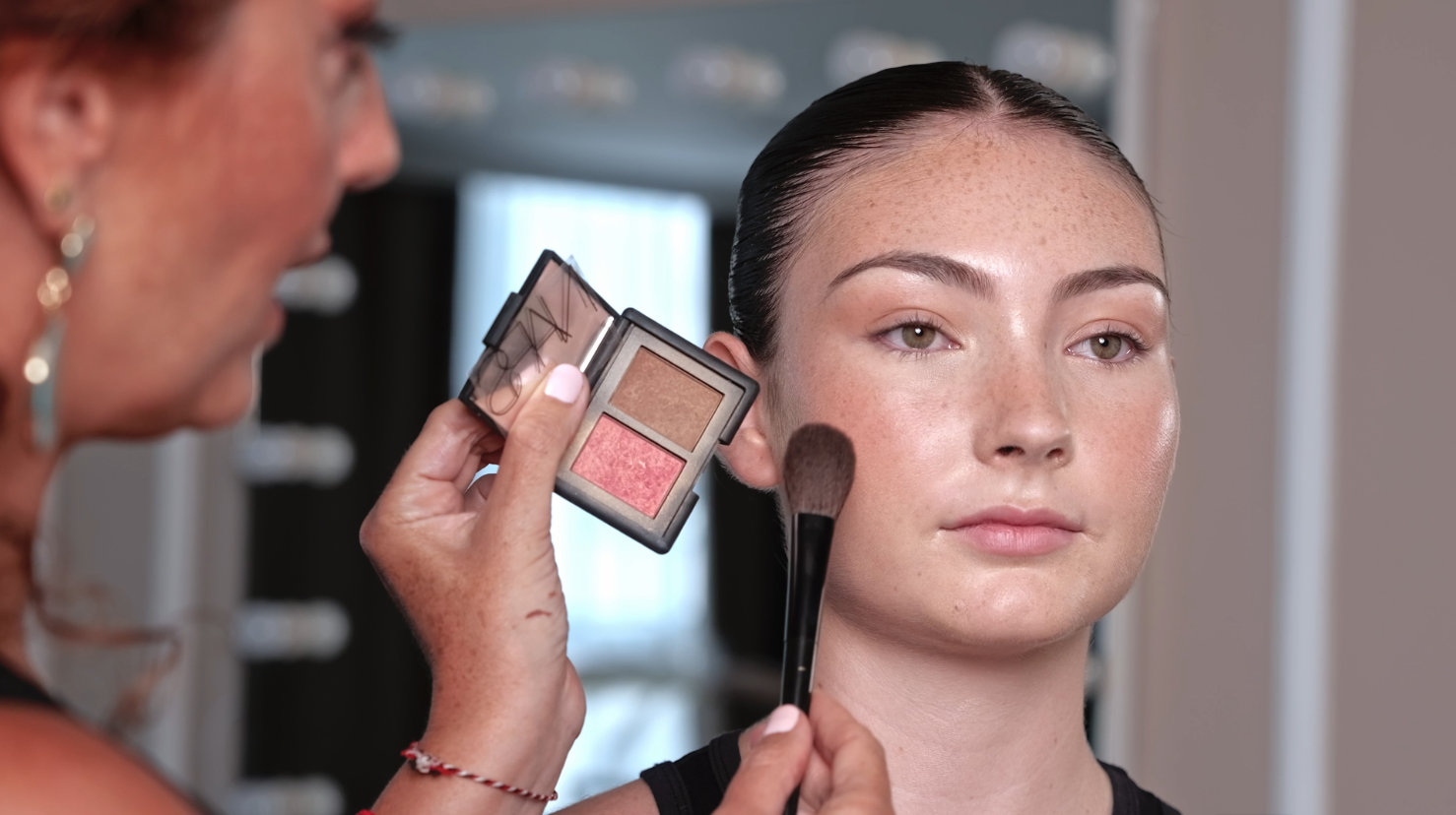 Detalle de maquillaje profesional